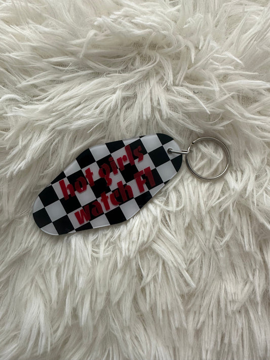 Hot Girls Watch F1 Keychain